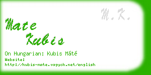 mate kubis business card